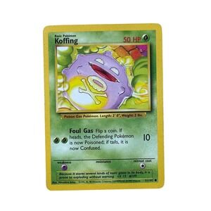 Koffing 51/102 Pokemon‎ Card Base Set Unlimited Edition WOTC TCG MP/LP